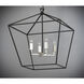 Abode 4 Light 24.5 inch Textured Black and Polished Nickel Single-Tier Chandelier Ceiling Light in Textured Black/Polished Nickel