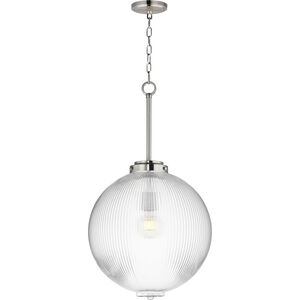 Kasbah 1 Light 15.75 inch Satin Nickel Single Pendant Ceiling Light