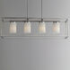 Lateral 4 Light 36 inch Satin Nickel Linear Pendant Ceiling Light in Satin White