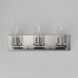 Lateral 3 Light 20 inch Satin Nickel Bath Vanity Wall Light in Clear