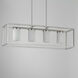 Lateral 4 Light 36 inch Satin Nickel Linear Pendant Ceiling Light in Satin White