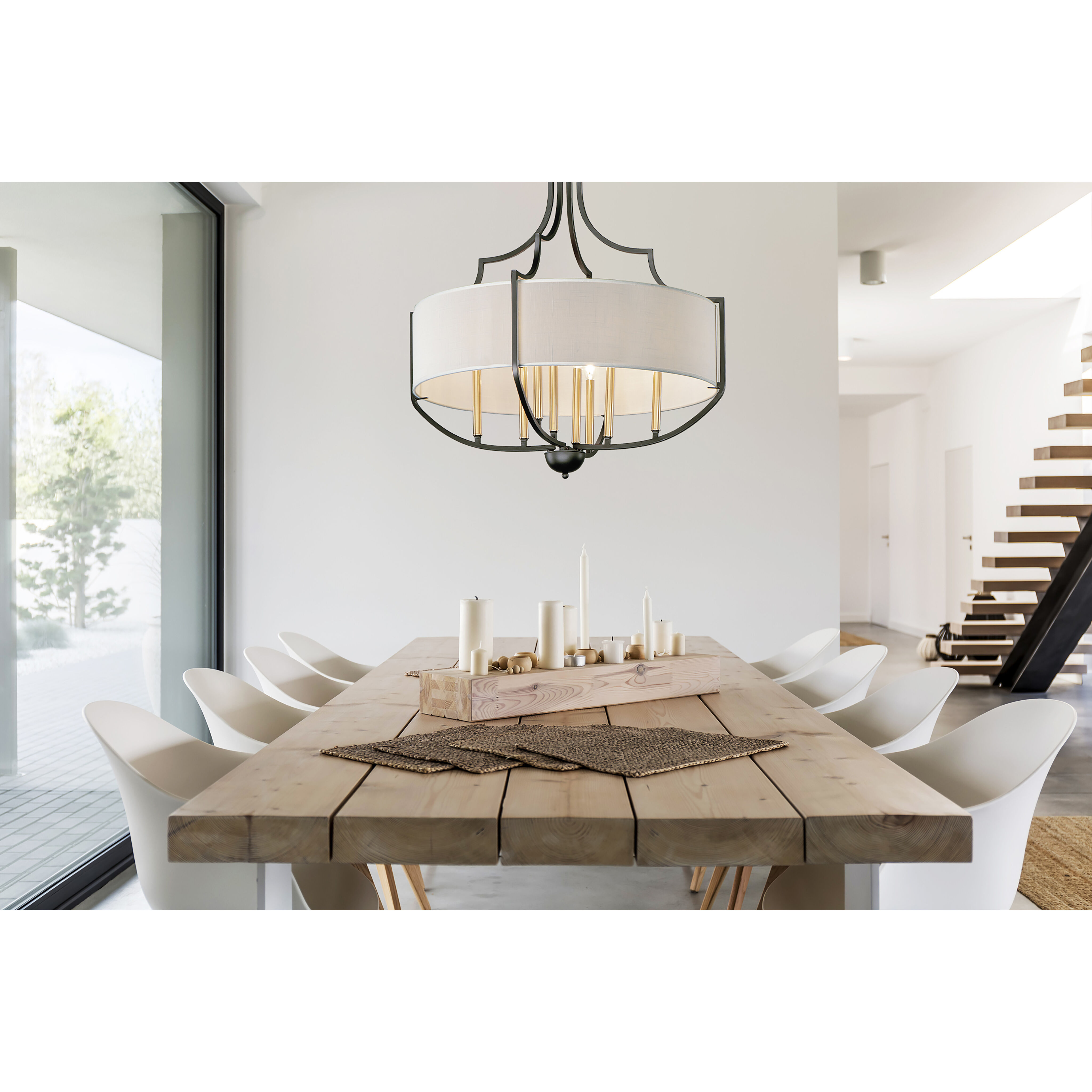 Savant 8 Light 31 inch Bronze/Antique Brass Chandelier Ceiling Light