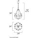 Lodge 6 Light 24 inch Weathered Oak and Bronze Chandelier Ceiling Light
