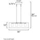 Lateral 4 Light 36 inch Satin Nickel Linear Pendant Ceiling Light