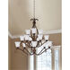 Basix 5 Light 26 inch Oil Rubbed Bronze Single-Tier Chandelier Ceiling Light in Frosted