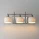 Bisque 3 Light 24 inch Polished Nickel Bath Vanity Wall Light