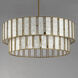 Miramar 6 Light 32.75 inch Capiz and Natural Aged Brass Chandelier Ceiling Light