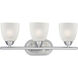 Axis 3 Light 21 inch Satin Nickel Bath Vanity Wall Light