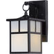 Coldwater 1 Light 12 inch Black Outdoor Wall Mount in White