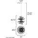 Zeta LED 26 inch Black Suspension Pendant Ceiling Light