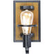 Black Forest 1 Light Black and Ashbury Wall Sconce Wall Light