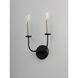 Wesley 2 Light 9 inch Black/Satin Nickel ADA Wall Sconce Wall Light in Black and Satin Nickel