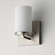 Lateral 1 Light 5 inch Satin Nickel Wall Sconce Wall Light in Satin White