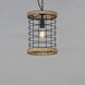 Homestead 1 Light 10 inch Driftwood and Black Single Pendant Ceiling Light