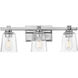 Cubos 3 Light 22.25 inch Polished Chrome Wall Sconce Wall Light