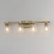 Cubos 4 Light 30.75 inch Natural Aged Brass Wall Sconce Wall Light