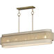 Seacliff 5 Light 42 inch Natural Aged Brass Linear Pendant Ceiling Light