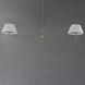 Dunbridge 2 Light 62 inch Polished Nickel Linear Pendant Ceiling Light