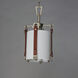Sausalito 1 Light 7.5 inch Weathered Zinc and Brown Suede Single Pendant Ceiling Light