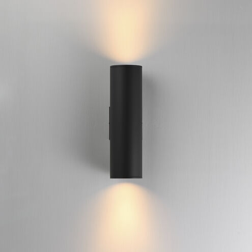 Stout LED 15 inch Black Outdoor Wall Mount