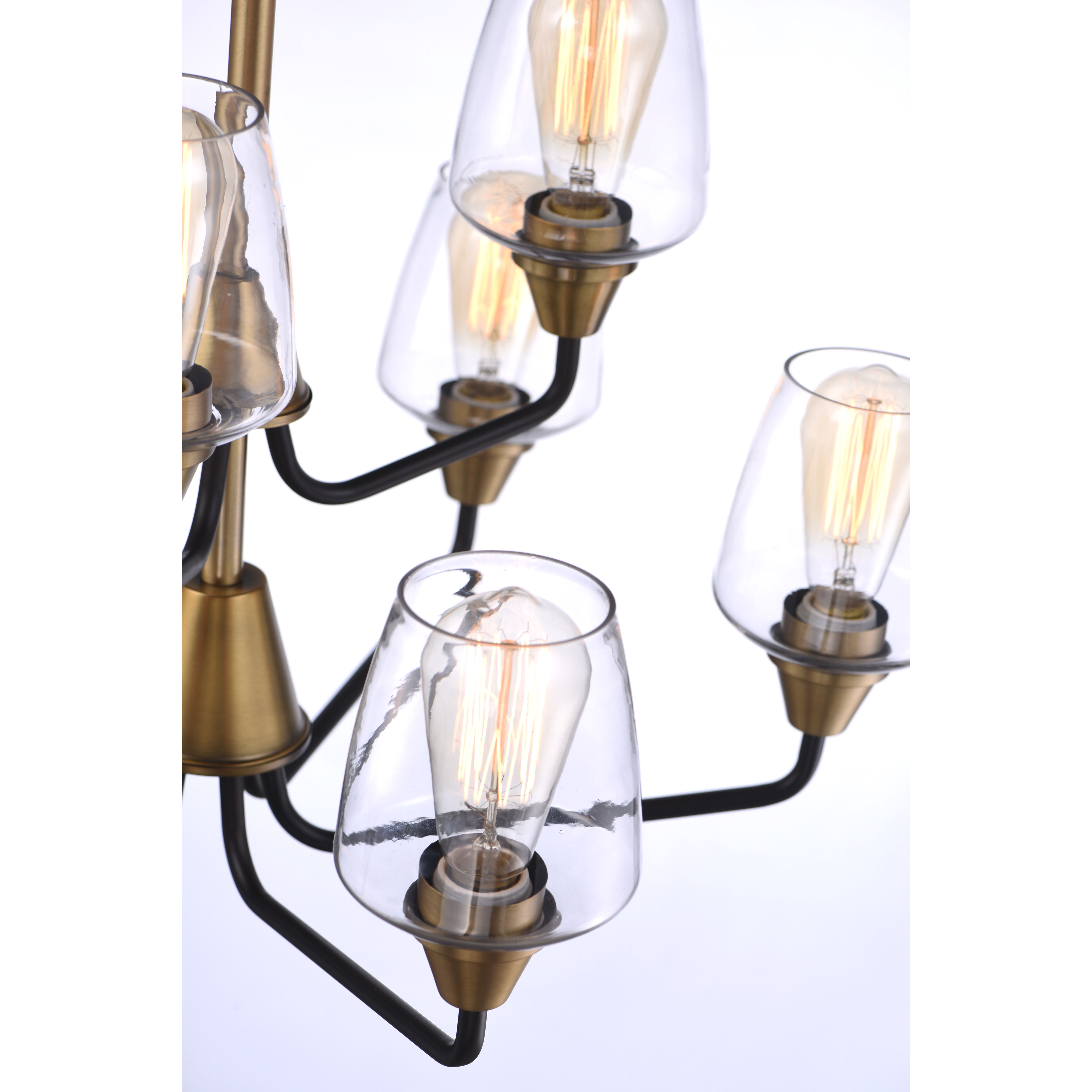 Goblet 9 Light 27 inch Bronze/Antique Brass Multi-Tier Chandelier Ceiling Light in Bronze and Antique Brass