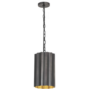 Allegra 1 Light 9.25 inch Gunmetal and Gold Mini Pendant Ceiling Light