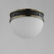 Duke 1 Light 12.25 inch Black and Weathered Brass Flush Mount Ceiling Light