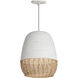 Tamba 1 Light 16 inch Ivory Single Pendant Ceiling Light