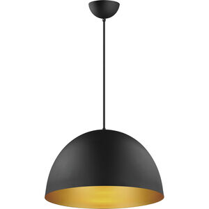 Tova 1 Light 20 inch Black and Gold Single Pendant Ceiling Light