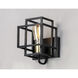 Liner 1 Light 7 inch Black and Satin Brass Wall Sconce Wall Light