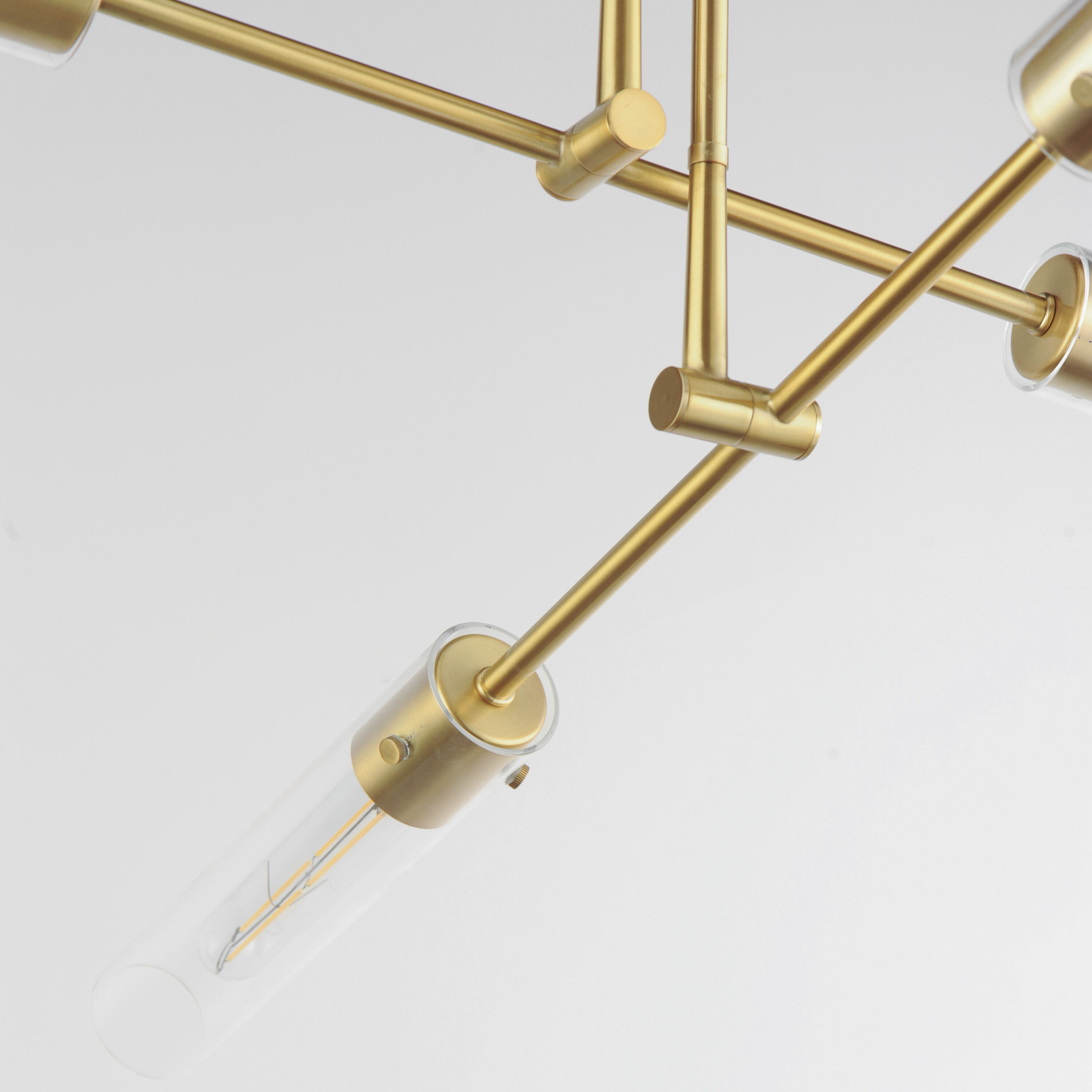 Equilibrium LED 36 inch Natural Aged Brass Semi-Flush Mount Ceiling Light