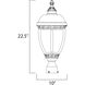 Knob Hill DC 3 Light 23 inch Sienna Outdoor Pole/Post Lantern