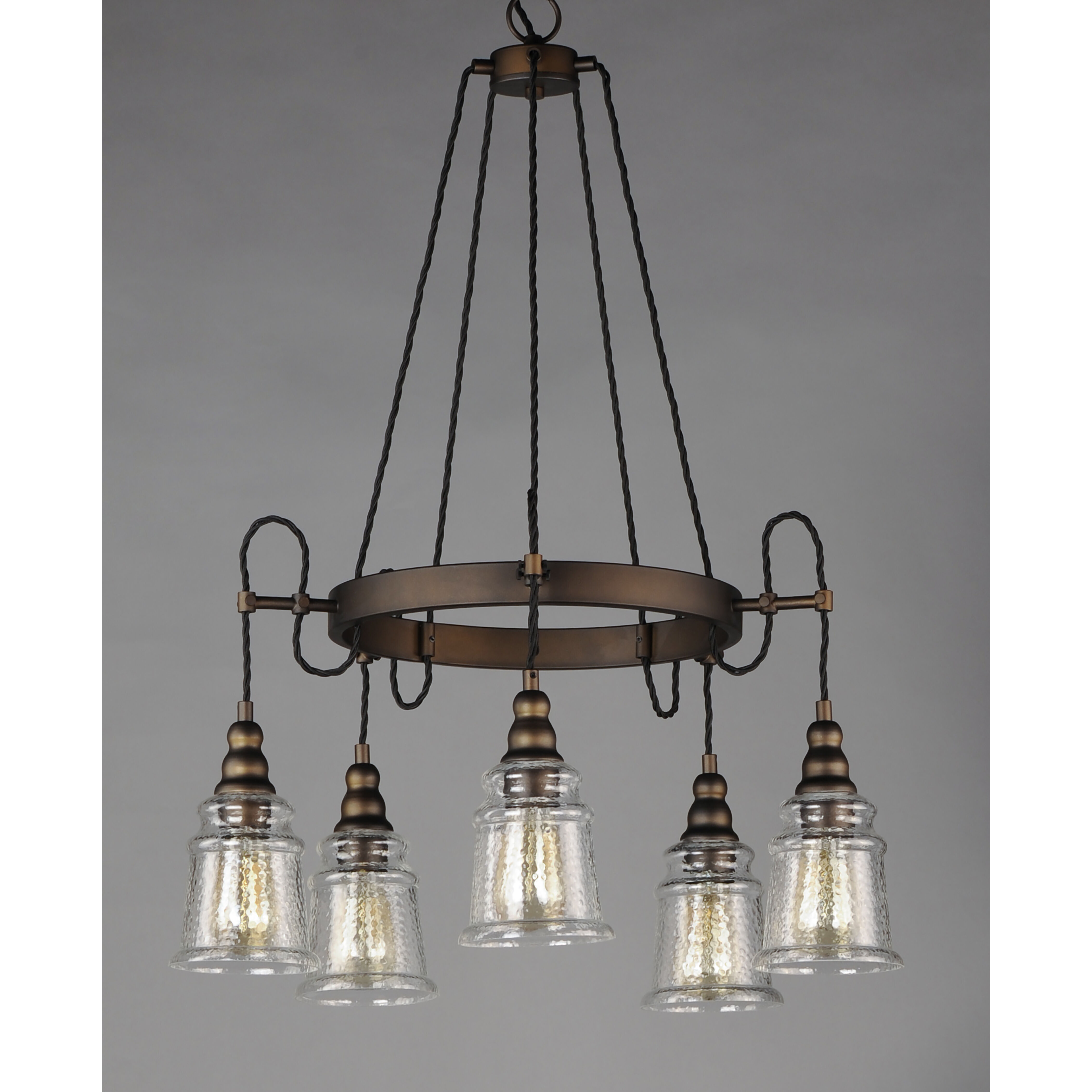 Revival 5 Light 27 inch Oil Rubbed Bronze Chandelier Ceiling Light
