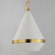 Giza 1 Light 16 inch Satin Brass Single Pendant Ceiling Light
