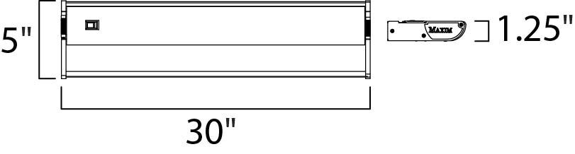 CounterMax MX-X120c 120 Xenon 30 inch White Under Cabinet