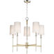 Uptown 5 Light 26 inch Satin Brass and Polished Nickel Chandelier Ceiling Light