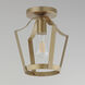 Arden 1 Light 9.5 inch Natural Aged Brass Semi-Flush Mount Ceiling Light