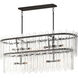 Warren 8 Light 42 inch Dark Bronze Linear Pendant Ceiling Light