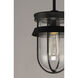 Breakwater 1 Light 7 inch Black Semi-Flush Mount Ceiling Light