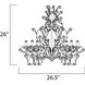 Elegante 6 Light 26.5 inch Oil Rubbed Bronze Single-Tier Chandelier Ceiling Light