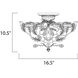 Elegante 3 Light 16.5 inch Oil Rubbed Bronze Semi-Flush Mount Ceiling Light