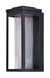 Salon LED LED 15 inch Black Outdoor Wall Sconce in Clear Ribbed