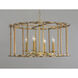 Helix 4 Light 24 inch Bronze Fusion Single-Tier Chandelier Ceiling Light