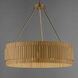 Satori 6 Light 30.75 inch Natural Aged Brass Drum Pendant Ceiling Light