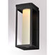 Salon LED 15 inch Black Outdoor Wall Mount in Satin White