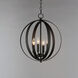 Provident 4 Light 16 inch Black Single Pendant Ceiling Light