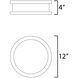 Oxford 3 Light 12 inch Black Outdoor Flush Mount