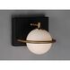 Revolve LED 6 inch Black and Gold Bath Vanity Wall Light