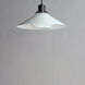 Oslo 1 Light 15.75 inch Black and White Single Pendant Ceiling Light
