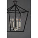 Abode 4 Light 12 inch Textured Black and Polished Nickel Chandelier Ceiling Light